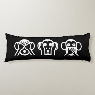 3 Wise Monkeys Emoji Body Pillow Lichaamskussen