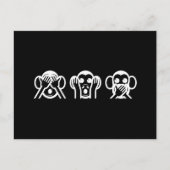 3 Wise Monkeys Emoji Briefkaart (Voorkant)