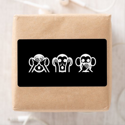 3 Wise Monkeys Emoji Etiket (Insitu)
