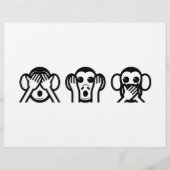 3 Wise Monkeys Emoji Flyer (Voorkant)