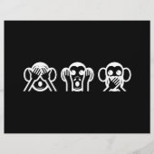 3 Wise Monkeys Emoji Flyer (Voorkant)