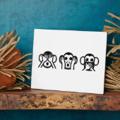 3 Wise Monkeys Emoji Fotoplaat (Zijkant)