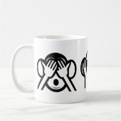 3 Wise Monkeys Emoji Koffiemok (Links)