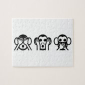 3 Wise Monkeys Emoji Legpuzzel (Horizontaal)