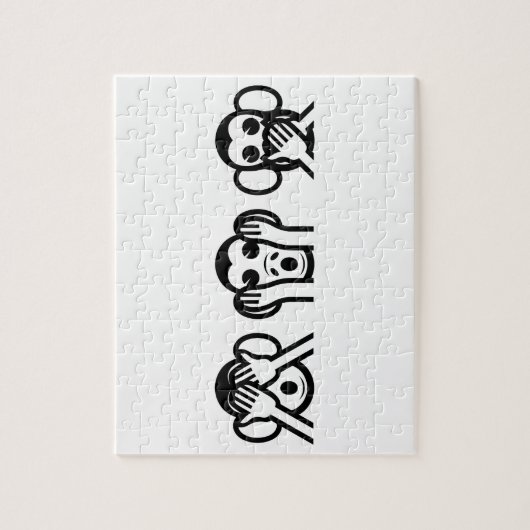 3 Wise Monkeys Emoji Legpuzzel (Verticaal)