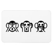 3 Wise Monkeys Emoji Magneet (Horizontaal)