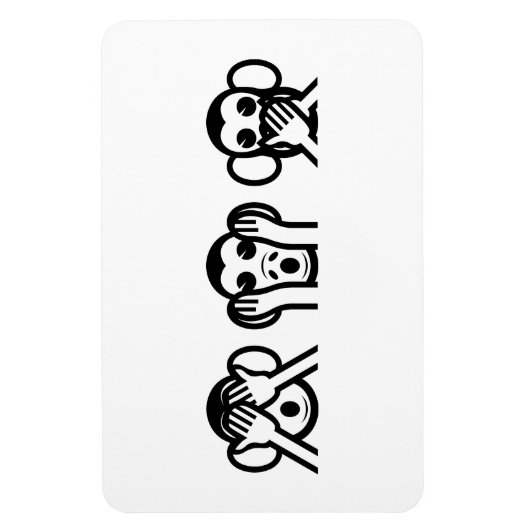 3 Wise Monkeys Emoji Magneet (Verticaal)