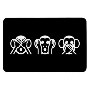 3 Wise Monkeys Emoji Magneet