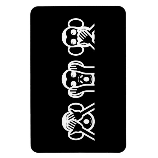 3 Wise Monkeys Emoji Magneet (Verticaal)