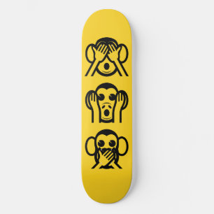 3 Wise Monkeys Emoji Persoonlijk Skateboard