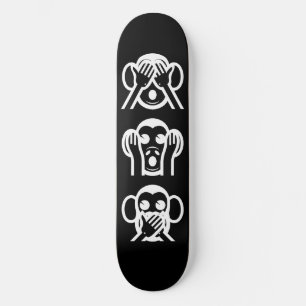 3 Wise Monkeys Emoji Persoonlijk Skateboard
