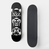 3 Wise Monkeys Emoji Persoonlijk Skateboard (Voorkant)
