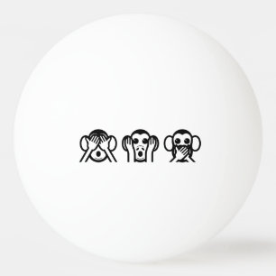 3 Wise Monkeys Emoji Pingpongbal
