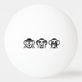 3 Wise Monkeys Emoji Pingpongbal (Achterkant)
