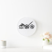 3 Wise Monkeys Emoji Ronde Klok (Huis)