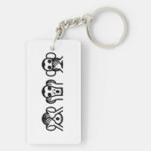 3 Wise Monkeys Emoji Sleutelhanger (achterkant)