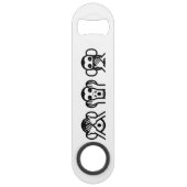 3 Wise Monkeys Emoji Speed Flessenopener (Achterkant)