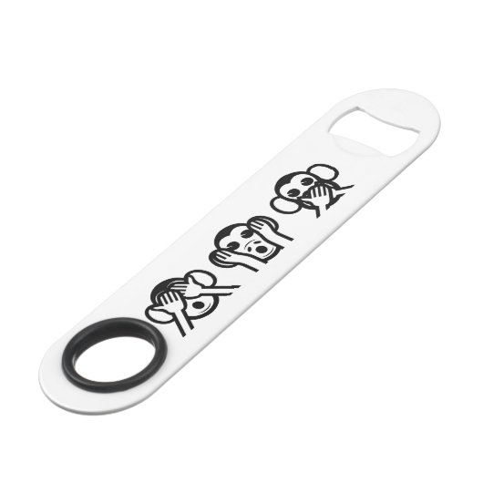 3 Wise Monkeys Emoji Speed Flessenopener (Achterkant Gekanteld)