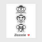 3 Wise Monkeys Emoji Sticker (Vel)