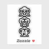 3 Wise Monkeys Emoji Sticker (Vel)