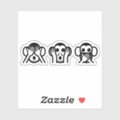 3 Wise Monkeys Emoji Sticker (Vel)