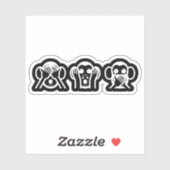 3 Wise Monkeys Emoji Sticker (Vel)