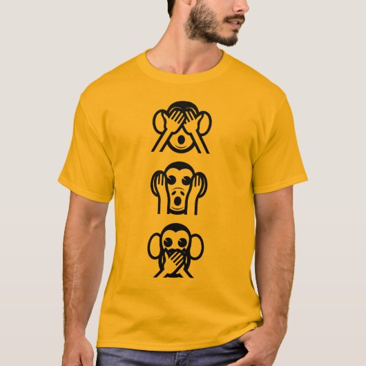 3 Wise Monkeys Emoji T-shirt (Voorkant)