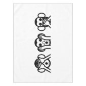 3 Wise Monkeys Emoji Tafelkleed (Voorkant)
