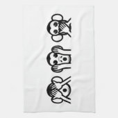 3 Wise Monkeys Emoji Theedoek (Verticaal)