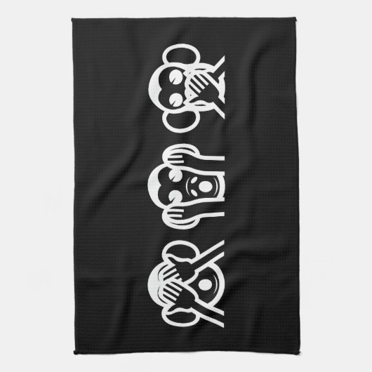 3 Wise Monkeys Emoji Theedoek (Verticaal)