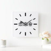 3 Wise Monkeys Emoji Vierkante Klok (Huis)