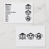 3 Wise Monkeys Emoji Visitekaartje (Voorkant / Achterkant)
