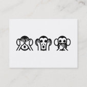 3 Wise Monkeys Emoji Visitekaartje (Achterkant)