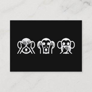 3 Wise Monkeys Emoji Visitekaartje