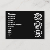3 Wise Monkeys Emoji Visitekaartje (Voorkant)