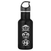3 Wise Monkeys Emoji Waterfles (Voorkant)