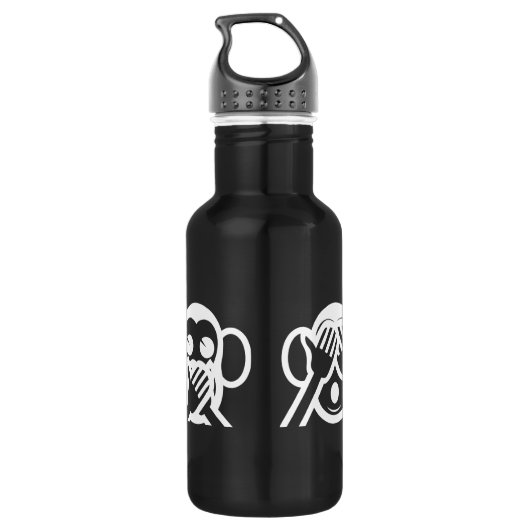 3 Wise Monkeys Emoji Waterfles (Achterkant)