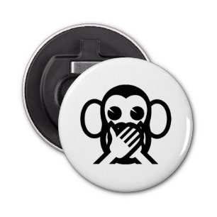 3 Wise Monkeys Iwazaru 言 ざ る Emoji Button Flesopener