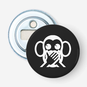 3 Wise Monkeys Iwazaru 言 ざ る Emoji Button Flesopener