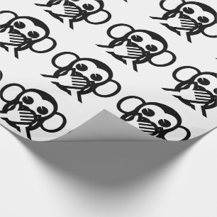 3 Wise Monkeys Iwazaru 言 ざ る Emoji Cadeaupapier