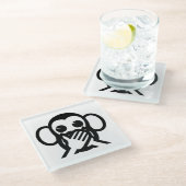 3 Wise Monkeys Iwazaru 言 ざ る Emoji Glazen Onderzetter (Schuin)