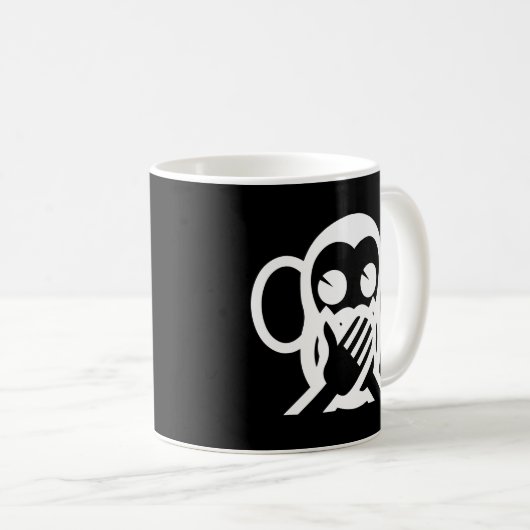 3 Wise Monkeys Iwazaru 言 ざ る Emoji Koffiemok (Voorkant rechts)