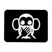 3 Wise Monkeys Iwazaru 言 ざ る Emoji Magneet (Horizontaal)