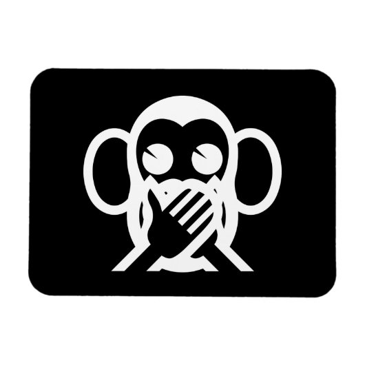 3 Wise Monkeys Iwazaru 言 ざ る Emoji Magneet (Horizontaal)