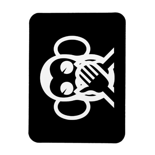 3 Wise Monkeys Iwazaru 言 ざ る Emoji Magneet (Verticaal)