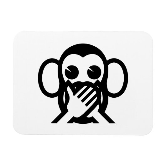 3 Wise Monkeys Iwazaru 言 ざ る Emoji Magneet (Horizontaal)