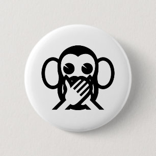 3 Wise Monkeys Iwazaru 言 ざ る Emoji Ronde Button 5,7 Cm