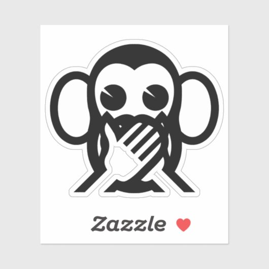 3 Wise Monkeys Iwazaru 言 ざ る Emoji Sticker (Vel)