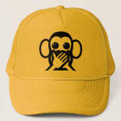 3 Wise Monkeys Iwazaru 言 ざ る Emoji Trucker Pet (Voorkant)