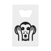 3 Wise Monkeys Kikazaru 聞 ざ horen る GEEN Kwaad Emo Creditkaart Flessenopener (Voorkant)
